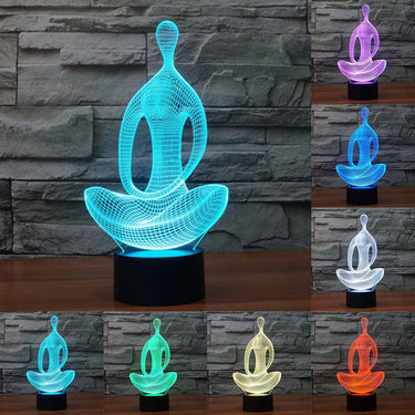 7 Color Yoga Meditation 3D LED Lamp-Your Soul Place